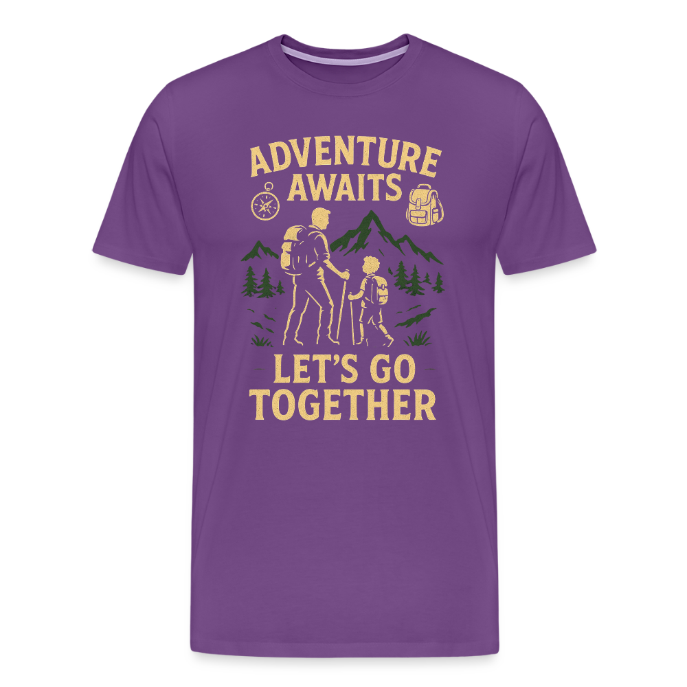 Adventure Awaits, Let’s Go Together T-shirt - Family Adventure Shirt - purple