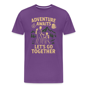 Adventure Awaits, Let’s Go Together T-shirt - Family Adventure Shirt - purple
