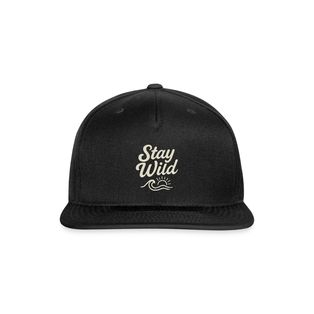 Stay Wild Baseball Hat - black