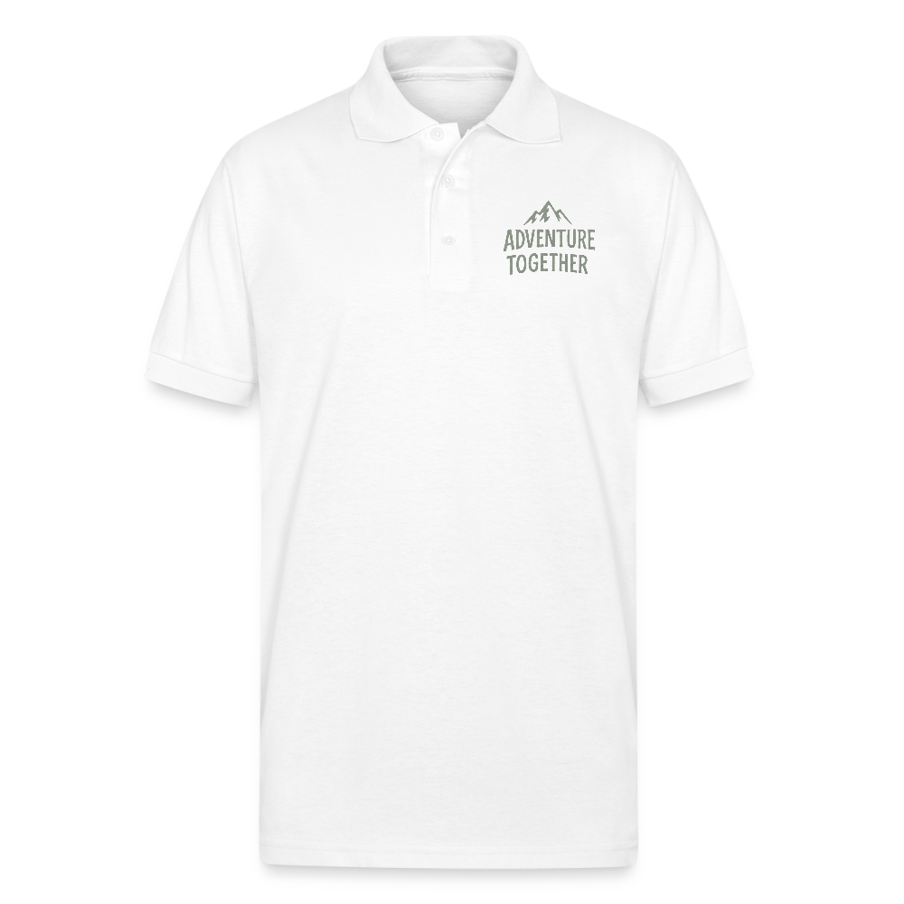 Adventure Together Polo T-shirt - white
