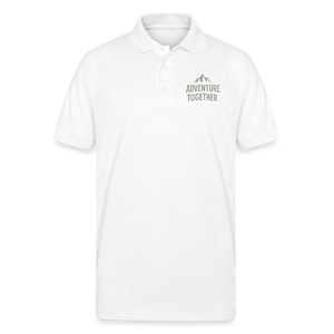 Adventure Together Polo T-shirt - white
