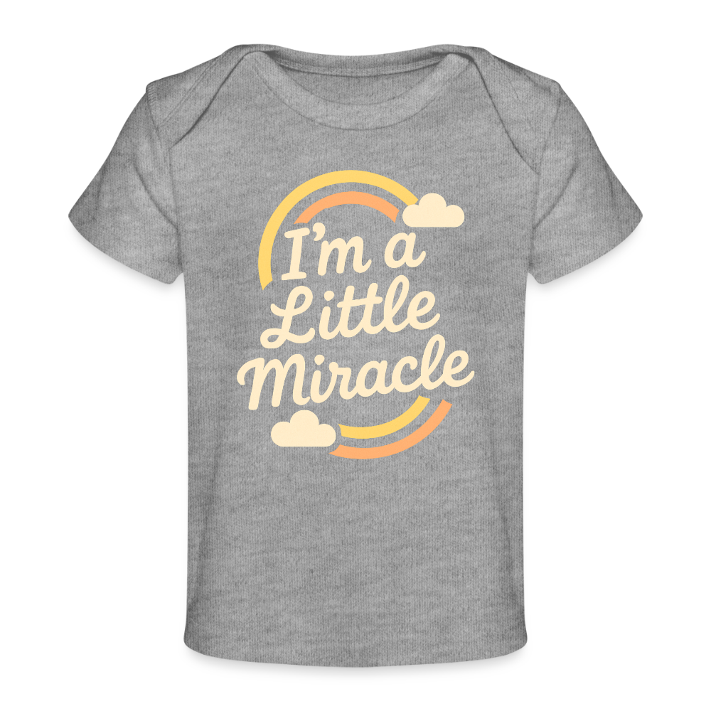 I'm a Little Miracle Baby Tee - heather grey
