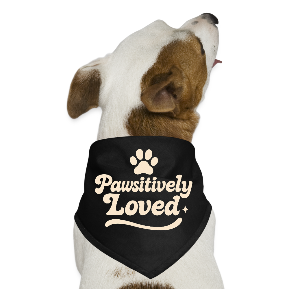 Pawsitively Loved Dag Bandana - black