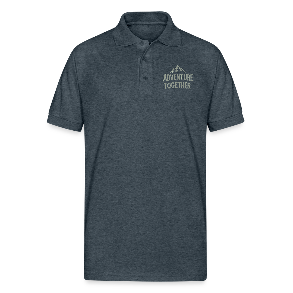Adventure Together Polo T-shirt - deep heather