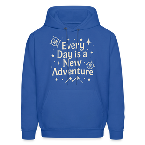 Every Day is a New Adventure Hoodie - royal blue