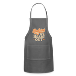 Baking My Heart Out" Apron - charcoal