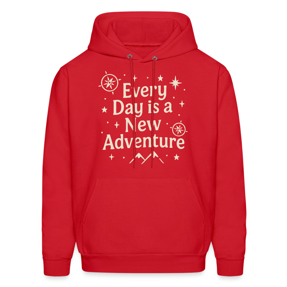 Every Day is a New Adventure Hoodie - red
