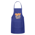 Baking My Heart Out" Apron - royal blue