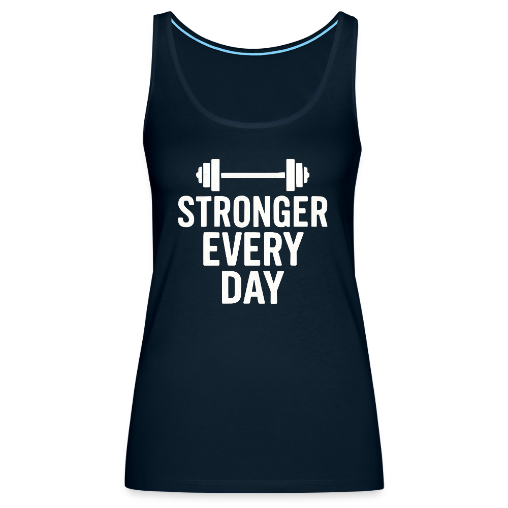 Stronger Every Day Tank Top - deep navy