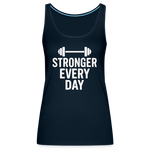 Stronger Every Day Tank Top - deep navy