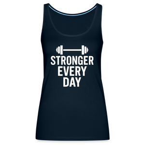 Stronger Every Day Tank Top - deep navy