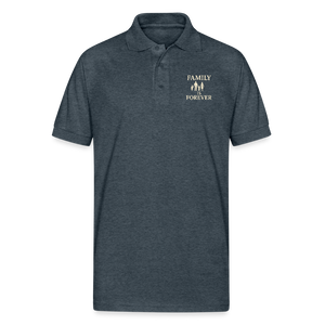Family is Forever Polo T-shirt - deep heather
