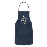 Kiss the Cook (He’s on Fire) Apron - navy