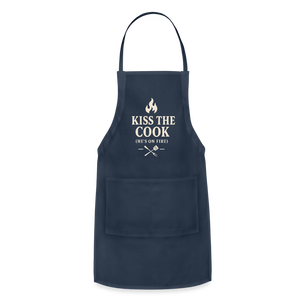 Kiss the Cook (He’s on Fire) Apron - navy