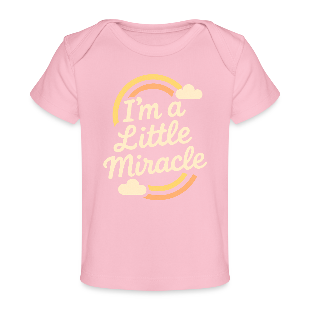 I'm a Little Miracle Baby Tee - light pink