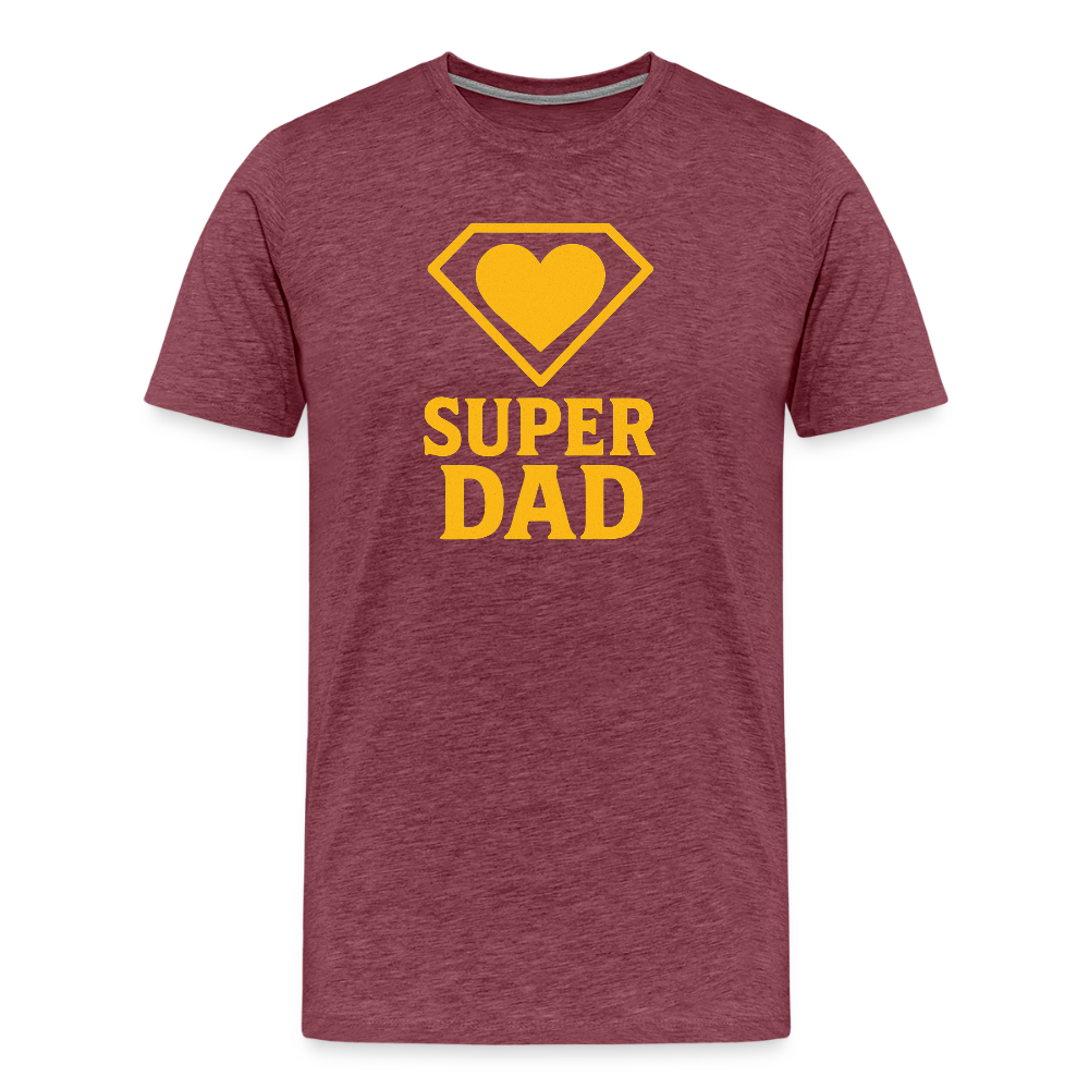 Super Dad T-shirt - Father's Day Gift, Superhero Dad Shirt - heather burgundy