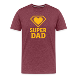 Super Dad T-shirt - Father's Day Gift, Superhero Dad Shirt - heather burgundy