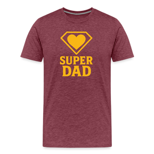 Super Dad T-shirt - Father's Day Gift, Superhero Dad Shirt - heather burgundy