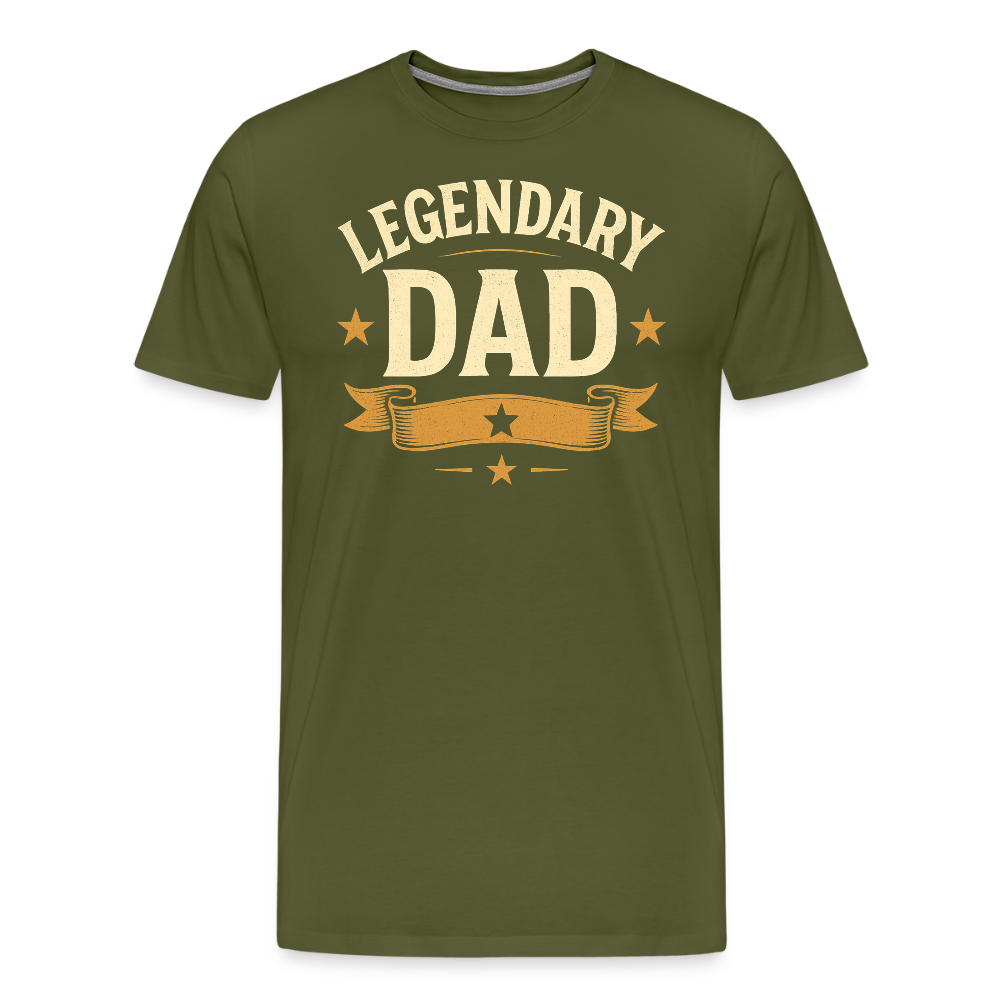 Legendary Dad T-shirt - Vintage Father's Day Gift, Best Dad Shirt - olive green