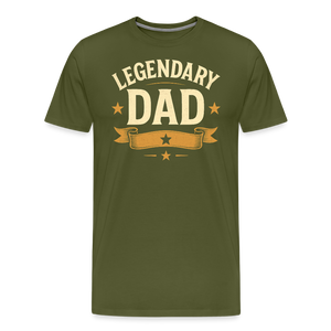 Legendary Dad T-shirt - Vintage Father's Day Gift, Best Dad Shirt - olive green