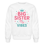 Big Sister Vibes Sweatshirt - white