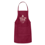 Kiss the Cook (He’s on Fire) Apron - burgundy