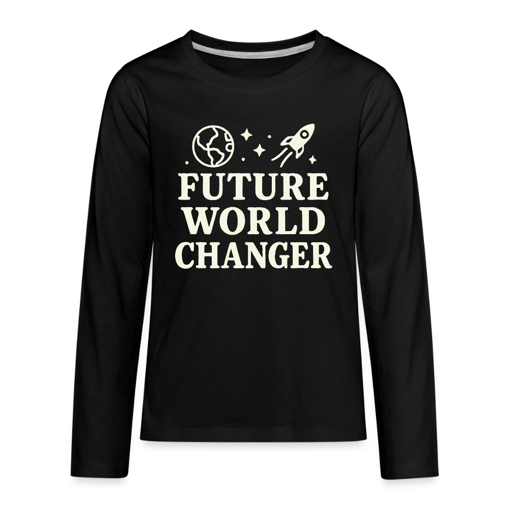 Future World Changer Kids Long Sleeve Tee - black