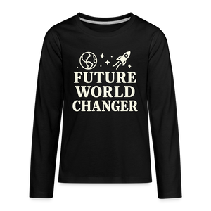 Future World Changer Kids Long Sleeve Tee - black