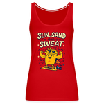 Sun, Sand, and Sweat Tank Top - red