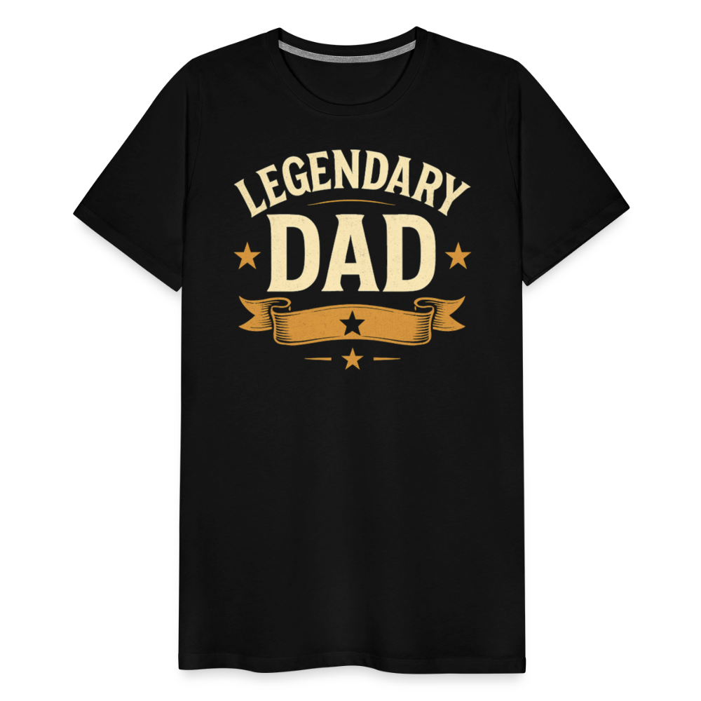 Legendary Dad T-shirt - Vintage Father's Day Gift, Best Dad Shirt - black